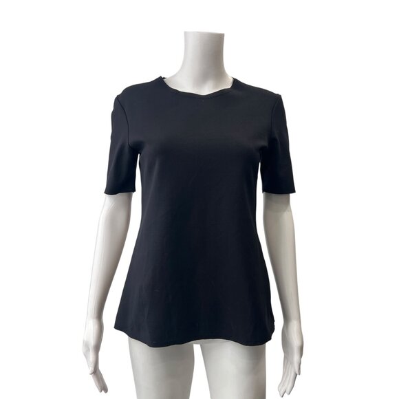 $350 The Row Black Fitted Short Sleeve Stretch T-Shirt size Small - Picture 1 of 6